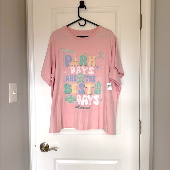 Disney Parks Icons Women's "Park Days Are The Best Days" Pink T-Shirt (2X) - Picture 3 of 16